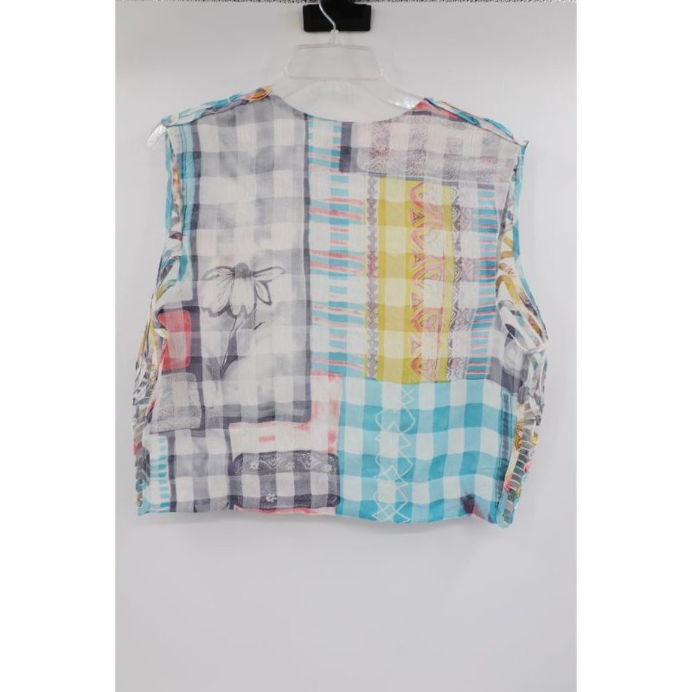 Vintage Cache Women’s M/L Open Front Vest Floral … - image 2